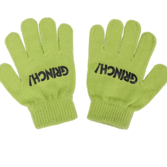 The Grinch Youth Pom Pom Beanie and Mittens Set - Picture 3 of 3